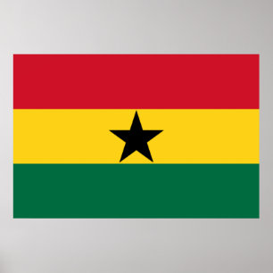Affiche Drapeau du Ghana