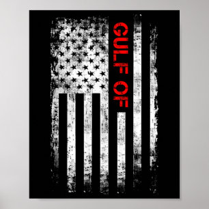 Affiche Drapeau Du Golfe Des États-Unis D'Amérique Drôle G