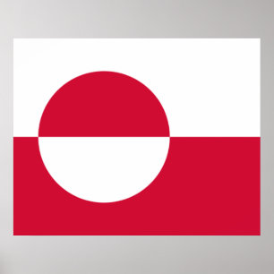 Affiche Drapeau du Groenland