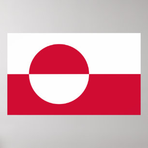 Affiche Drapeau du Groenland
