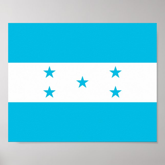 Affiche Drapeau du Honduras (Devant)