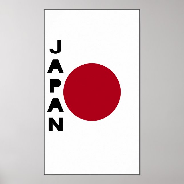 Affiche Drapeau du Japon (Devant)