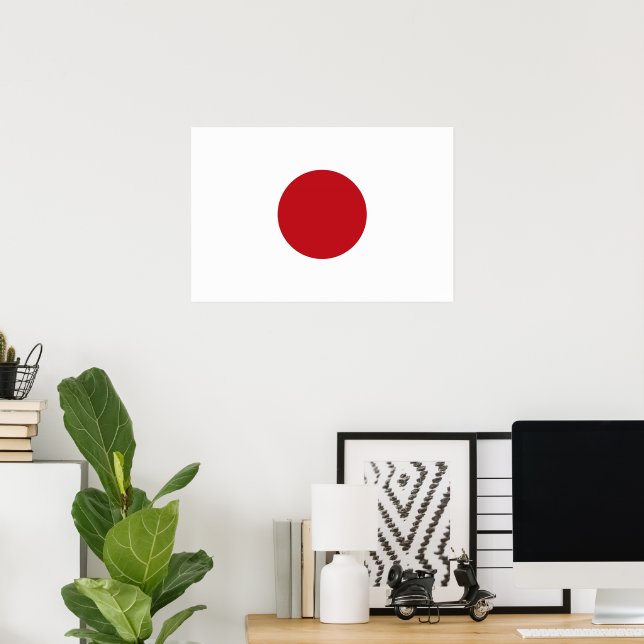 Affiche Drapeau du Japon (Bureau à domicile)