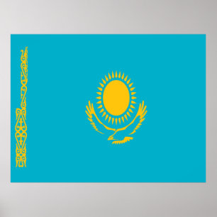 Affiche Drapeau du Kazakhstan