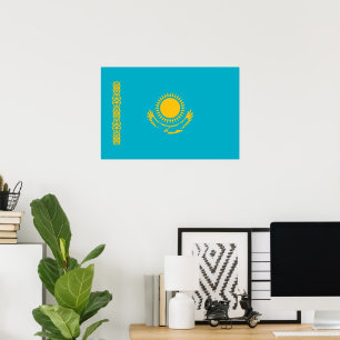 Affiche Drapeau du Kazakhstan