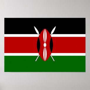 Affiche Drapeau du Kenya