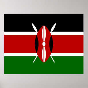 Affiche Drapeau du Kenya