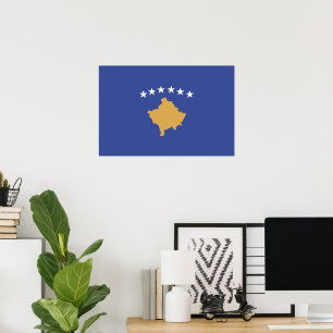 Affiche drapeau du Kosovo