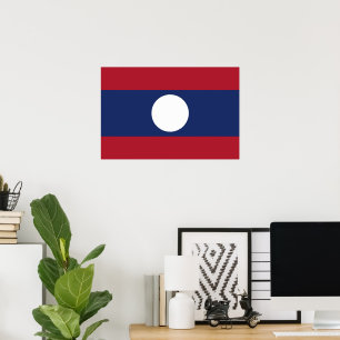 Affiche Drapeau du Laos