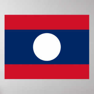 Affiche Drapeau du Laos