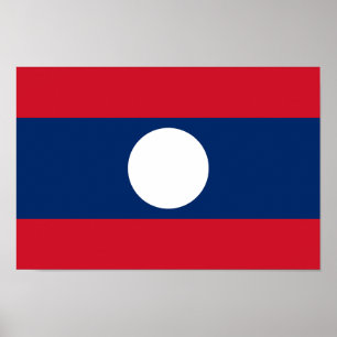 Affiche Drapeau du Laos