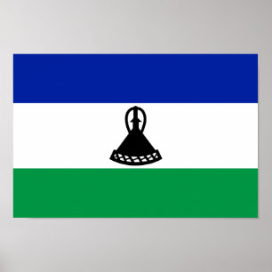 Affiche Drapeau du Lesotho