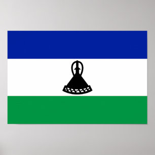 Affiche Drapeau du Lesotho