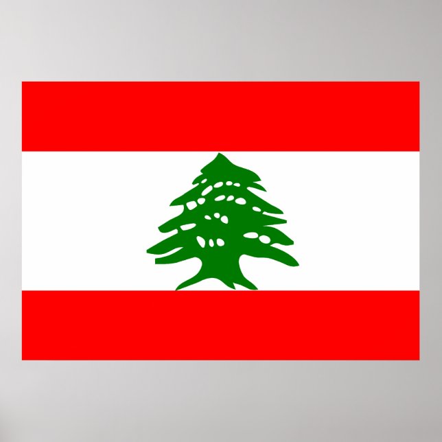 Affiche Drapeau du Liban (Devant)