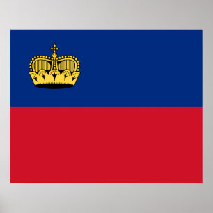 Affiche Drapeau du Liechtenstein