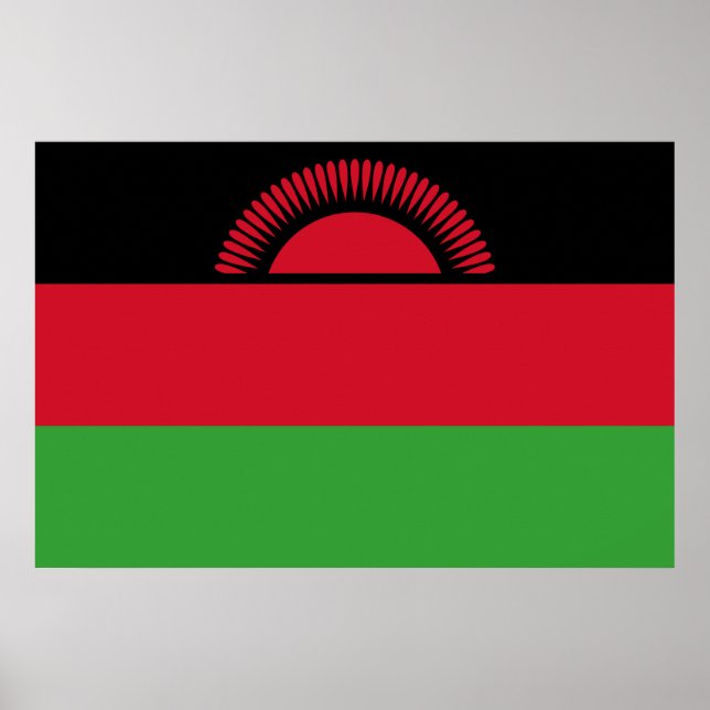 Affiche Drapeau du Malawi (Devant)