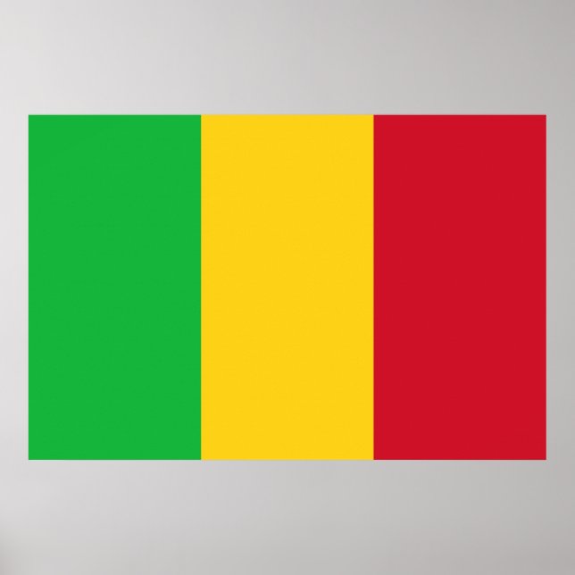 Affiche Drapeau du Mali (Devant)