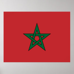 Affiche Drapeau du Maroc