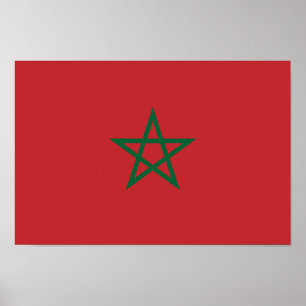 Affiche Drapeau du Maroc