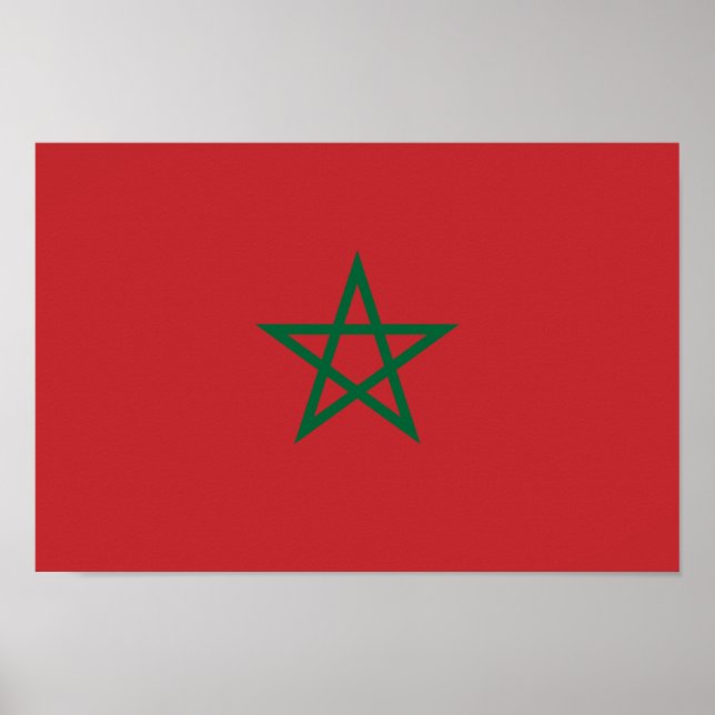 Affiche Drapeau du Maroc (Devant)