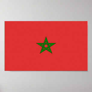 Affiche Drapeau du Maroc