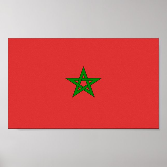 Affiche Drapeau du Maroc (Devant)
