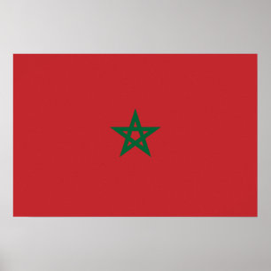 Affiche Drapeau du Maroc