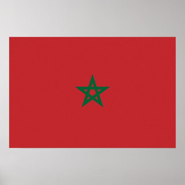 Affiche Drapeau du Maroc (Devant)