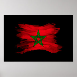Affiche Drapeau du Maroc bracelet, drapeau national