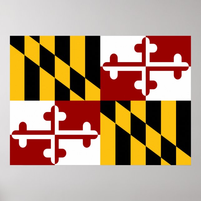 Affiche Drapeau du Maryland (Devant)