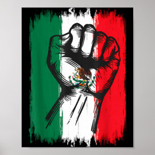 Affiche Drapeau du Mexique fierté mexicaine racines mexica