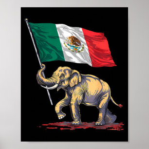 Affiche Drapeau du Mexique fierté mexicaine racines mexica