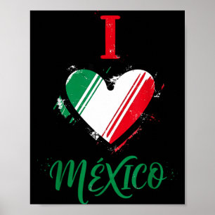 Affiche Drapeau du Mexique Fierté mexicaine Racines mexica