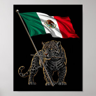 Affiche Drapeau du Mexique Fierté mexicaine Racines mexica