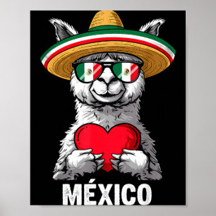Affiche drapeau du Mexique fierté mexicaine racines mexica
