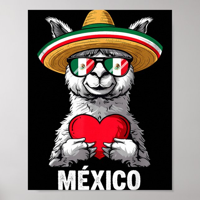 Affiche drapeau du Mexique fierté mexicaine racines mexica (Devant)