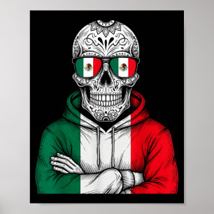 Affiche Drapeau du Mexique fierté mexicaine racines mexica