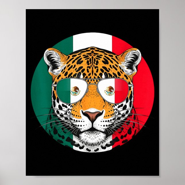 Affiche Drapeau du Mexique Fierté mexicaine Racines mexica (Devant)