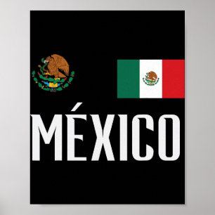 Affiche Drapeau du Mexique Footll mexicain Fan de football