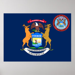 Affiche Drapeau du Michigan