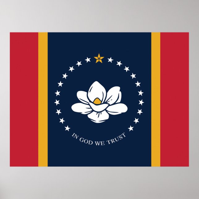 Affiche Drapeau du Mississippi  (Devant)