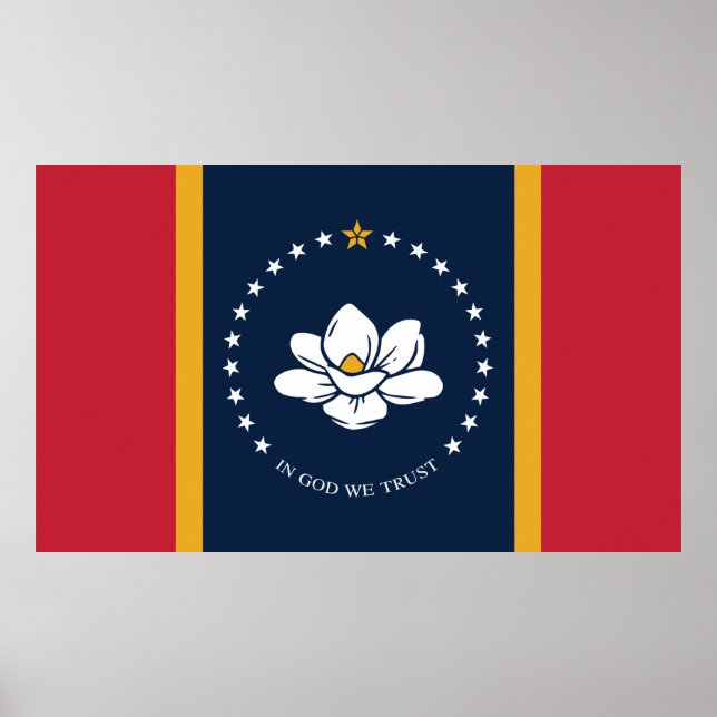 Affiche Drapeau du Mississippi (Devant)