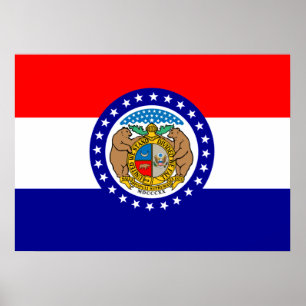 Affiche Drapeau du Missouri