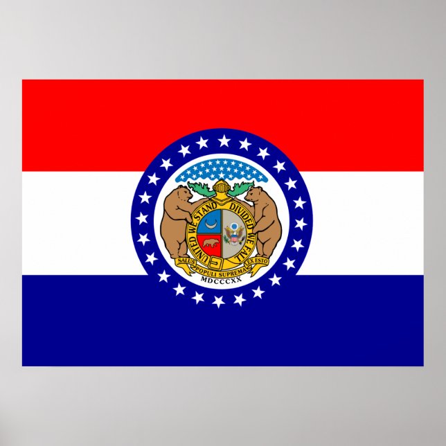 Affiche Drapeau du Missouri (Devant)