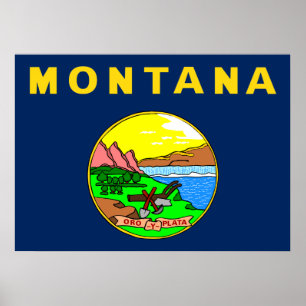 Affiche Drapeau du Montana