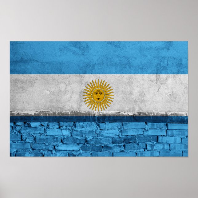 Affiche Drapeau du mur d'Argentine (Devant)
