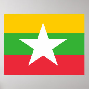 Affiche Drapeau du Myanmar