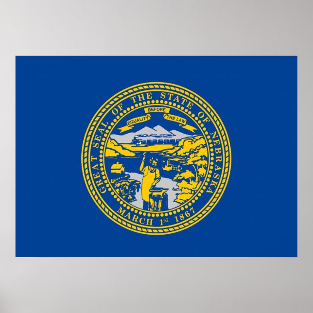 Affiche Drapeau du Nebraska (Devant)