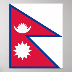 Affiche Drapeau du Népal