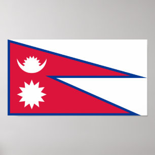 Affiche Drapeau du Népal